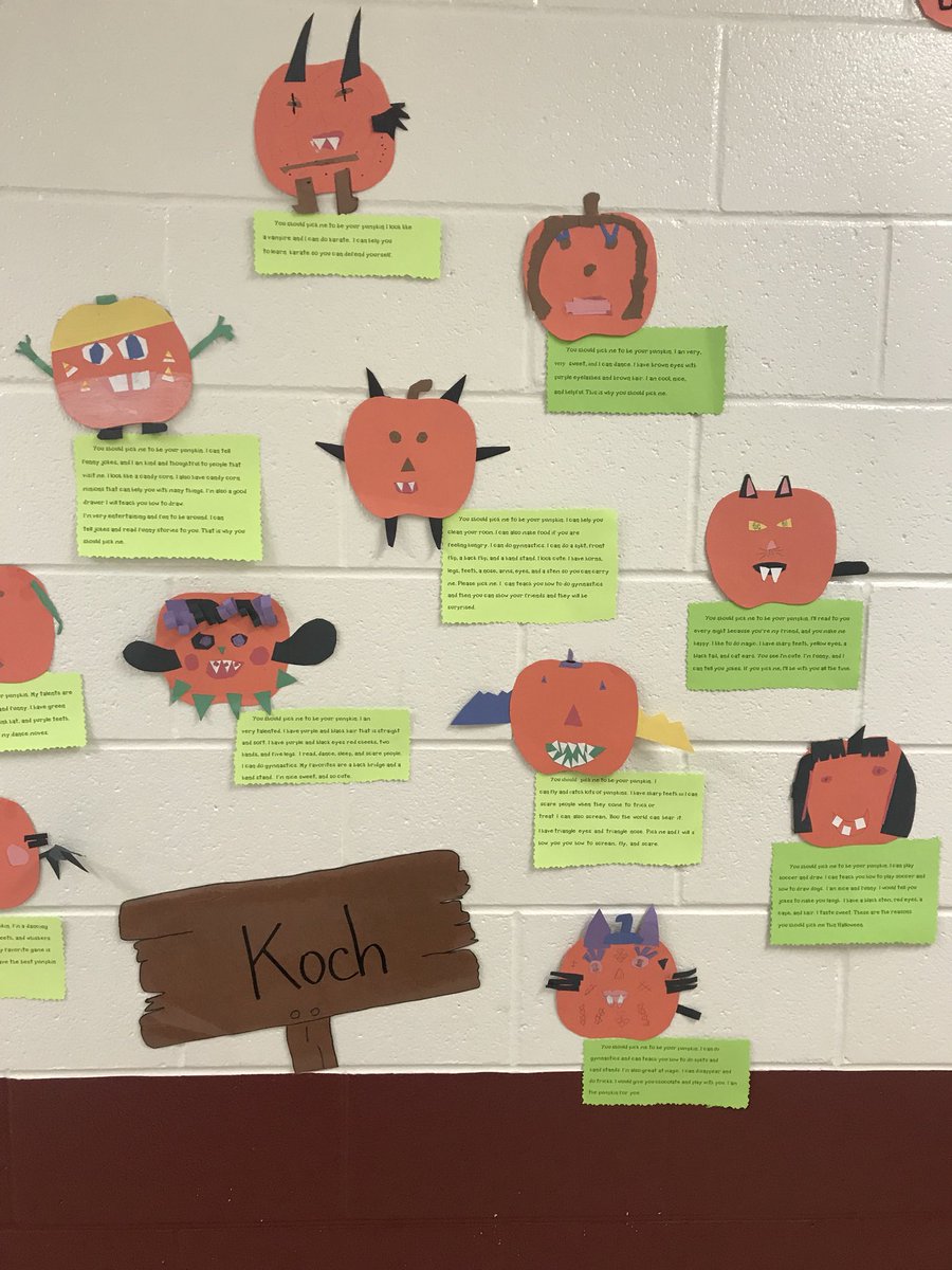 4KochKids's tweet photo. Creating pumpkins for our “Persuasive Pumpkin Patch.” Which pumpkin would you choose? @R_M_Moore_Elem https://t.co/v1y7A4bin0