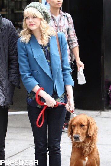 LoveMyDogs16's tweet photo. Emma Stone and her dog. Both such beauties. #EmmaStone #lovemydogs #furbabies #DogLover #DogsLife #celebdogs https://t.co/cKNwLXUM39