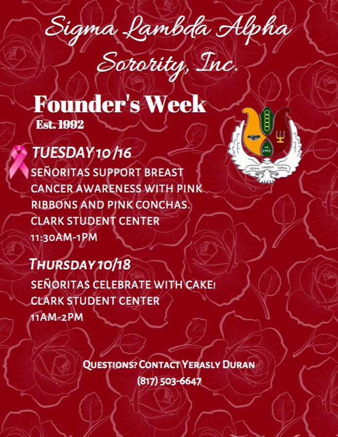 MSU_SLA's tweet image. Founders week is here ! Come support us this week by stopping by our booth to get free food and also going to McAlisters &amp;amp; Raising Canes! Mention SLA so we can get credit at the restaurants! Proceeds are going towards our philantropy Boys &amp;amp; Girls Club ! #midwesternstate