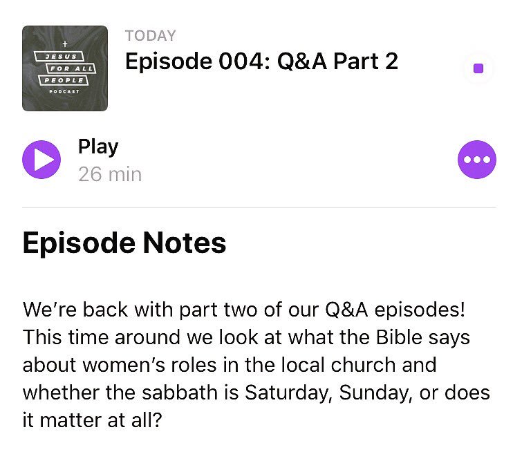 A new Jesus For All People Podcast went up today!! Check it out wherever you listen to podcasts 🎧 #JesusForAllPeople