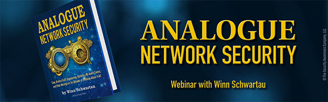 winnschwartau's tweet photo. Sign up to hear my #AnalogueNetworkSecurity spiel/webinar, there will be a discount code for the book... https://t.co/xHWEuA3QTA https://t.co/7PC5uxH1O7