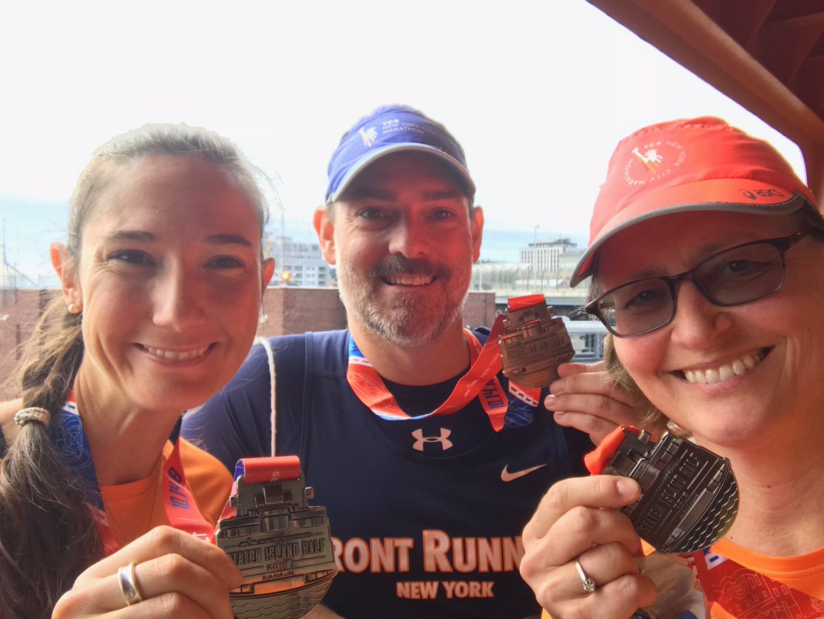 PS452NYC's tweet photo. Congratulations to PS 452 Principal @Mr_ScottParker and our awesome art studio teacher Ms. Collman and social worker Ms. Debucquoy on the #StatenIslandHalf yesterday! #inside452 #452runs https://t.co/twOkLI8Izo