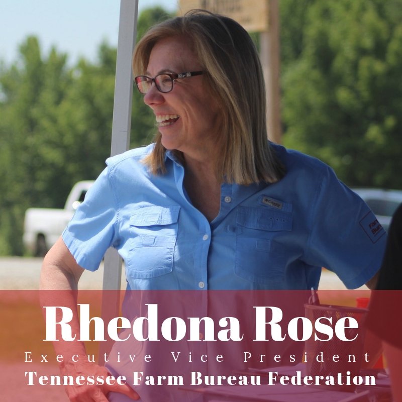 's tweet image. In celebration of #NationalBossesDay, we'd like to recognize our committed leader, @TTUaggrad! Rhedona has served as Executive Vice President for a year, however her passion for the ag industry and Farm Bureau has been a blessing to the organization for 32 years. #KnowYourFBStaff