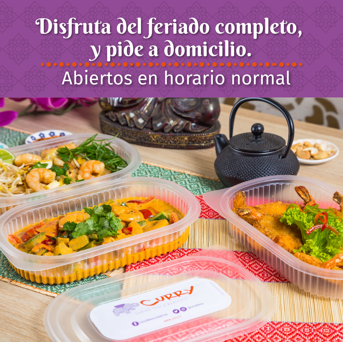 currydelivery's tweet photo. Llegando del fin de semana largo sin saber que cenar??? 
.
https://t.co/xfArBYgjGY
.
🛵💨 Delivery:
📌 Vitacura, Lo Barnechea* y Las Condes: 📞 2 2608 2738
📌 Providencia, Ñuñoa y La Reina: 📞 2 2209 0595
.
#Curry #CurryDelivery #ComidaThai #ComidaGourmet  #ComeRicoYSaludable https://t.co/6j7W8u6O31