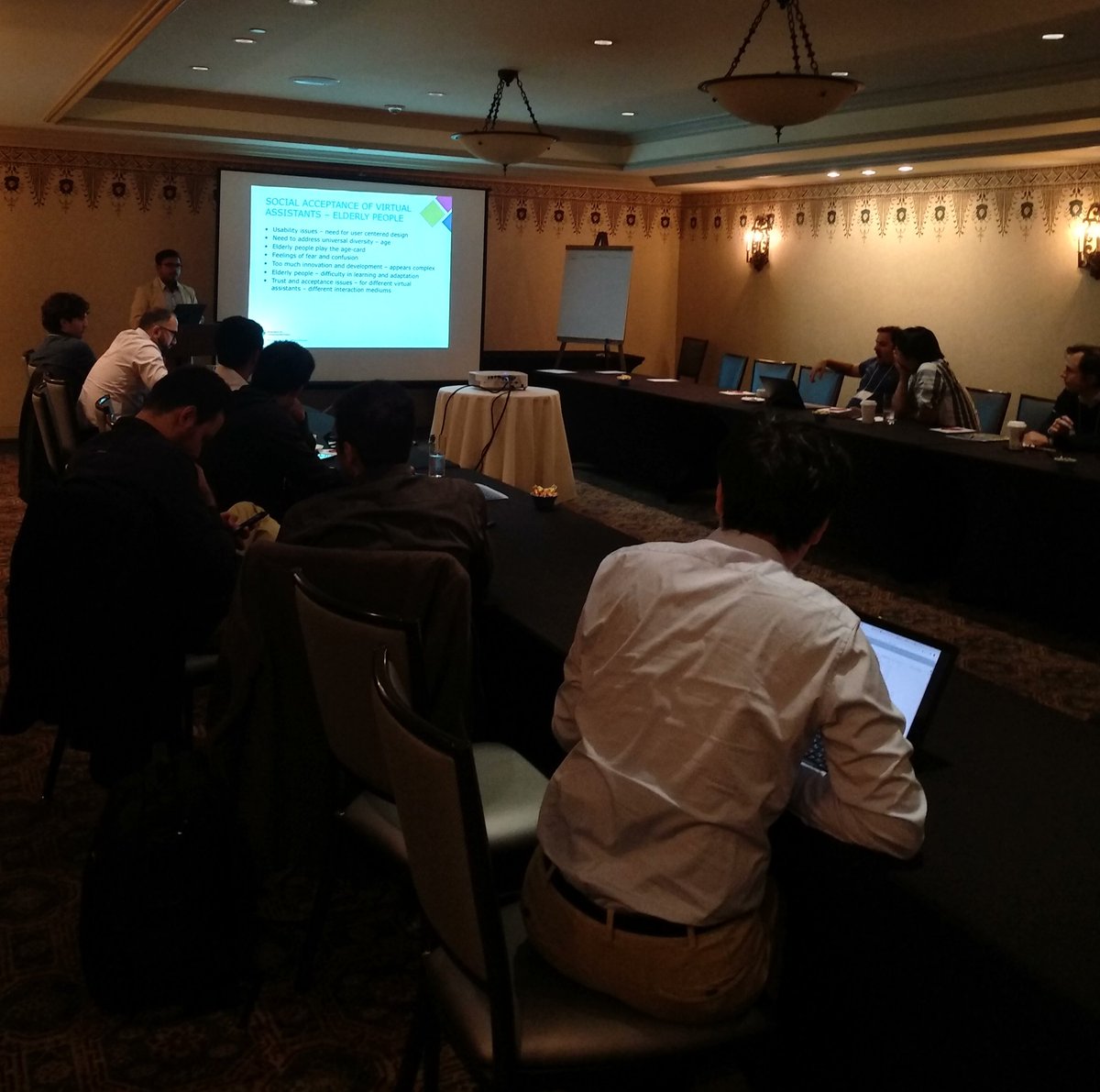 rahulmajethia's tweet photo. HCI meets IoT! A talk on the social acceptance of virtual assistants for elderly people at the Hil-IoT workshop at #acm #iot2018 https://t.co/BOA1RlEqpB
