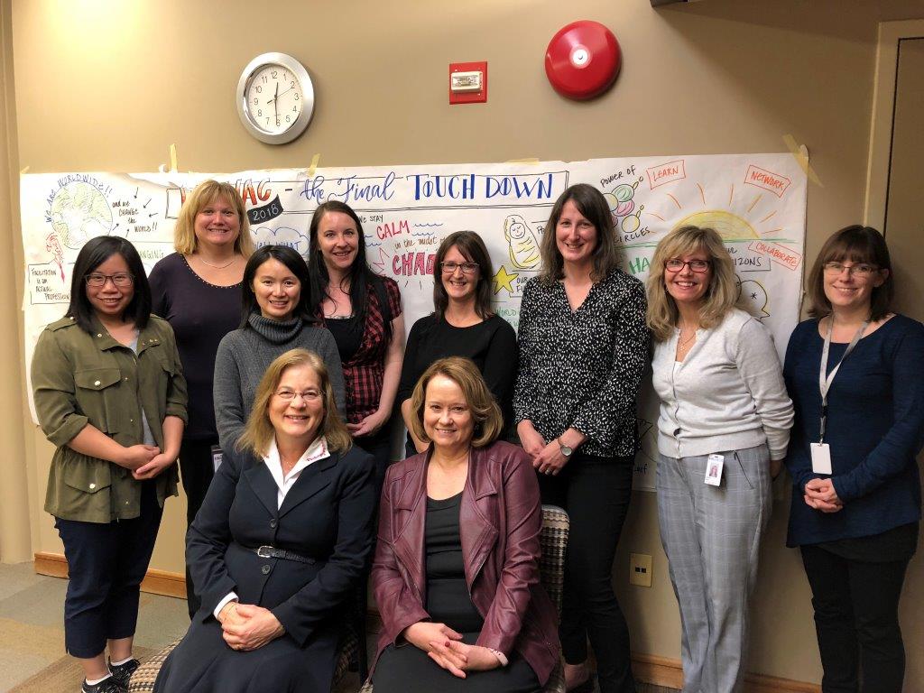 2011Bionic's tweet photo. #FacWeek is being celebrated by Health Canada Facilitators at a Meet &amp; Greet with our Director General Champion.  Banner is from #IAFNAC2018.  HPFB Facilitation Team and HC/PHAC Network shared #facilitation stories. https://t.co/5XFXfLB8Zy