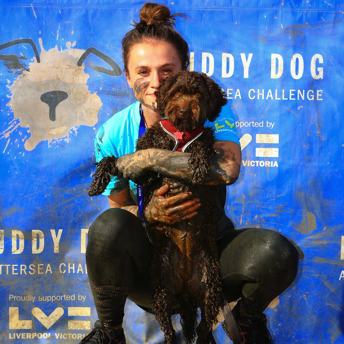 april__kelley's tweet image. Muddy, squinty and a giggling mess! We did it!! Annie did every bloody obstacle with maximum effort and zero grace, just like her sister. Proud.
Massive thanks to everyone who supported us, we hit our modest target for @Battersea_ and @BipolarUK 💙⚡️ #MuddyDogChallenge