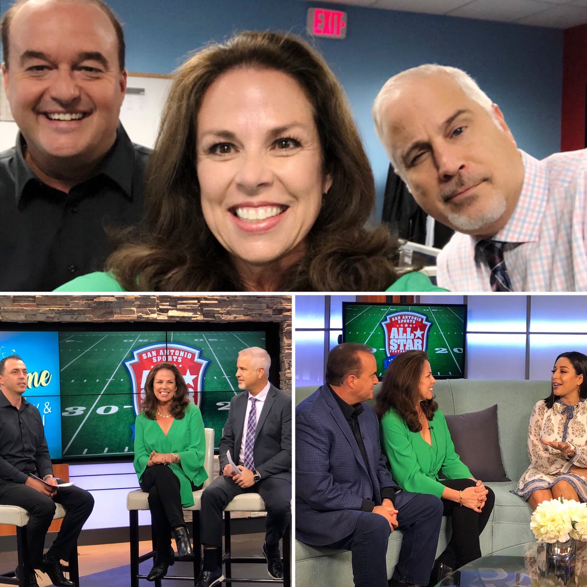 mjaphet's tweet photo. Any Monday that begins w/ hanging out on air with these guys is a very good Monday, indeed! @SA_Sports #AllStarFootballGame @KABBFOX29 #DaytimeatNine @News4SA #SALiving https://t.co/DosZXH3twi