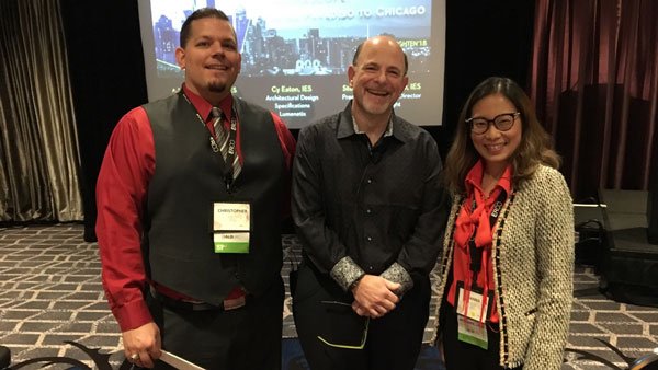 LEDCONN's tweet image. It was an honor to sponsor the &quot;CHROMASCOPE: Cinema Paradiso to Chicago&quot; Art track at #Enlighten18. Thank you to Adam Carangi, Cy Eaton and Steven Rosen for such a stimulating discussion!

#iald #tunableled #ledlight #lightingdesign