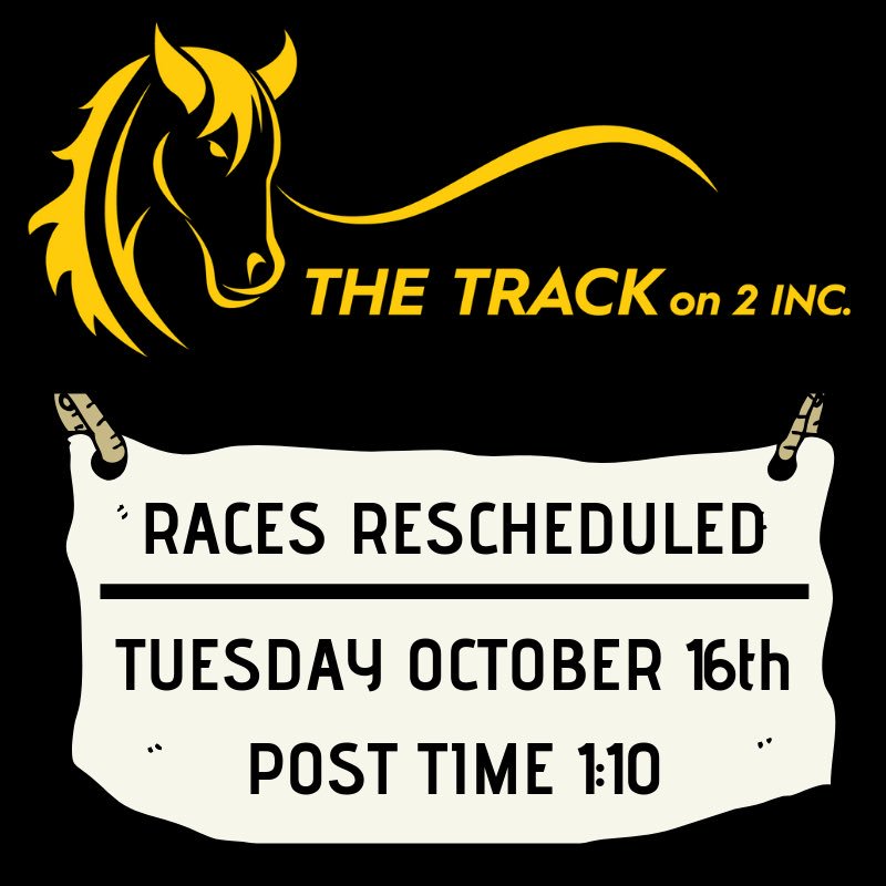 We are excited to share that Sunday's cancelled races have been rescheduled for TOMORROW! Post time is 1:10. Admission is #FREE, parking is #FREE. #horseracing #lacombe #reddeer #blackfalds #clive #Bentley #Ponoka