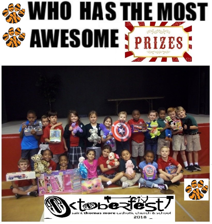 STMParishSchool's tweet photo. Student picked prizes builds excitement day-by-Oktoberfest-day ~:) https://t.co/uGYYLni5wK