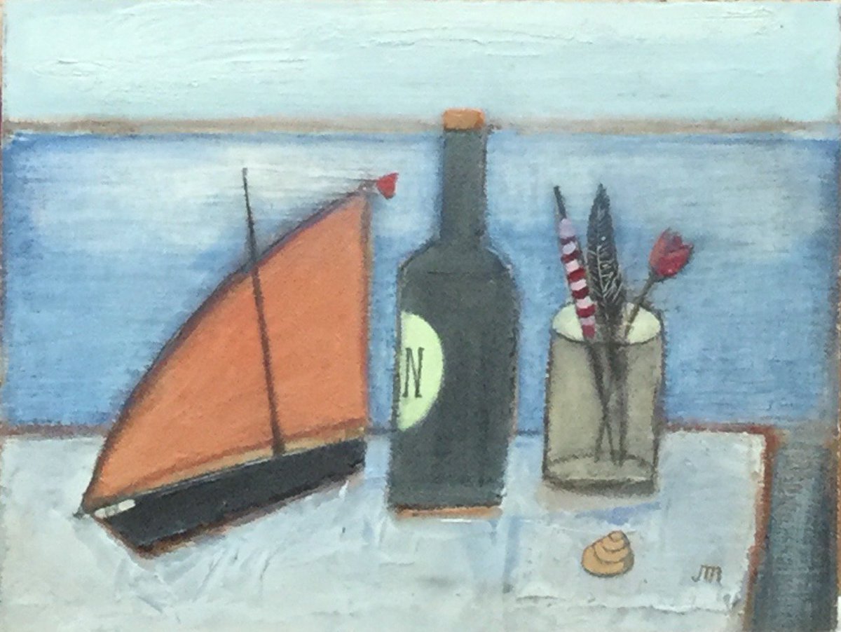 FidraFineArt's tweet photo. Three of the pieces from our #SimonLaurie, #JockMacInnes & #AstridTrügg exhibition in #Gullane until 4 Nov.
Open Tues to Sat 11-5 & Sun 12-5.
Sea Defence by Simon Laurie; Still Life with Feather, Float and Flower by Jock MacInnes & Bowl with Pears by Astrid Trügg. https://t.co/YR1LdiNPDe