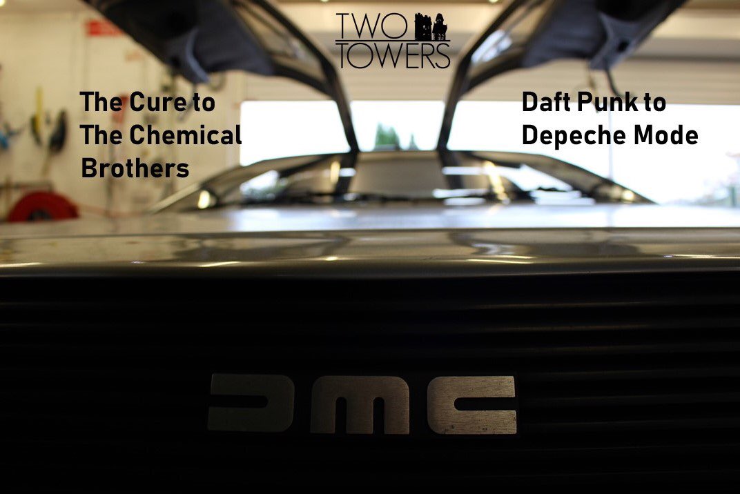 New for January 2019 at @TwoTowersAle. The Cure to The Chemical Brothers; Daft Punk to Depeche Mode. What’s in a DeLorean playlist? #futuristicsounds #retrofuture #thechaseison #deloreandrivetime #January2019 #scifidisco
