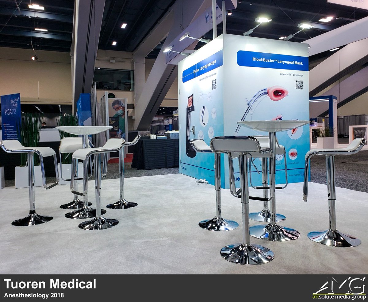 artsolute's tweet photo. Anesthesiology 2018, the show that bridges research and technology with patient care, is happening right now in San Francisco. Here's the exhibit we created for our friends over at @TuorenMedical. If you're at the show, swing by and check them out at Booth #2221!

#ANES2018 #ASA https://t.co/347RZIGFr2
