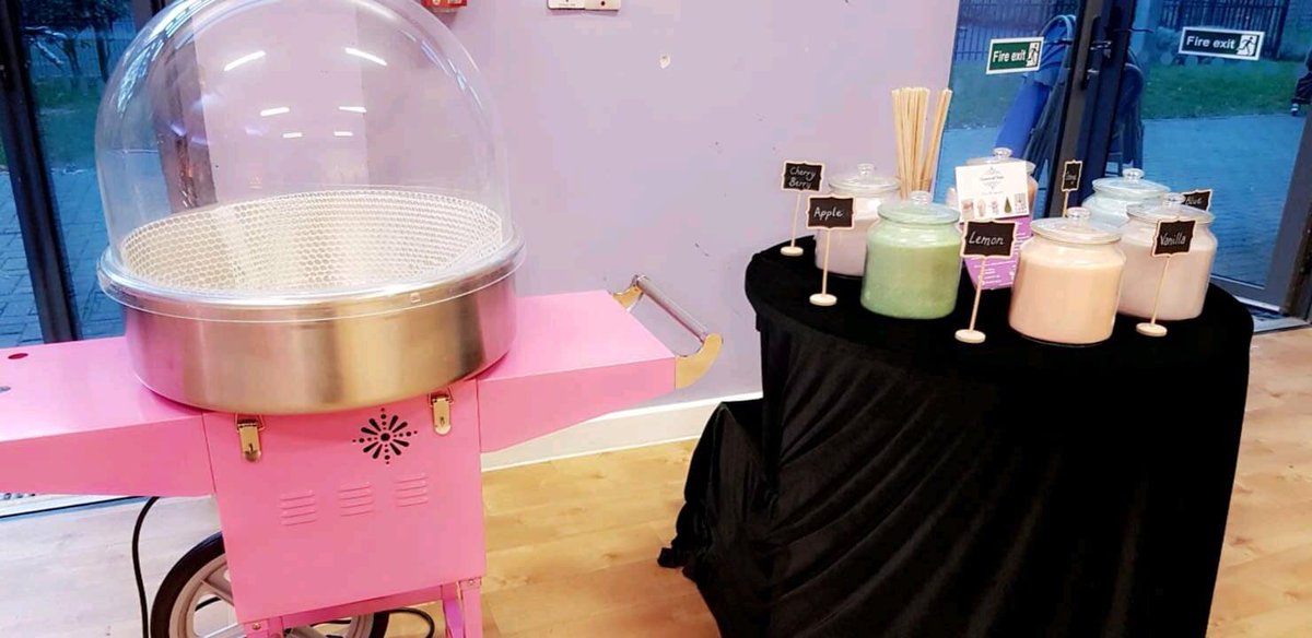 Our candy floss set up and ready to go  #candyfloss #cottoncandy #fresh #ohsoyummy #candyflossclouds #candyflossmachine #candyflossmachinehire #yummy #sweettooth #summerwedding #hireustoday #eventhire