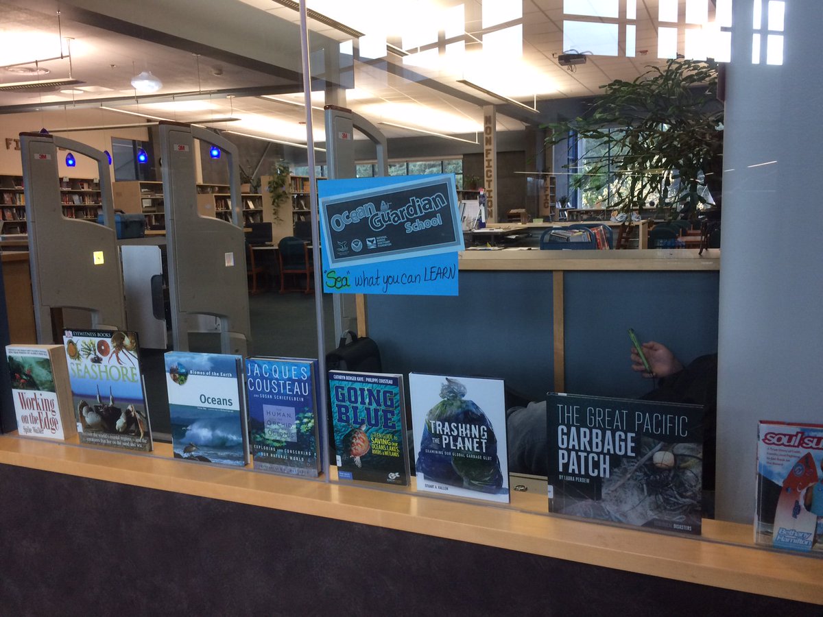 TMHS_Library's tweet photo. TMHS is now an Ocean Guardian School! @sanctuaries  @NOAADebris
"Sea" the "ocean" of books available @TMHS_Library https://t.co/UigcOaITtX https://t.co/plfoUSmyop