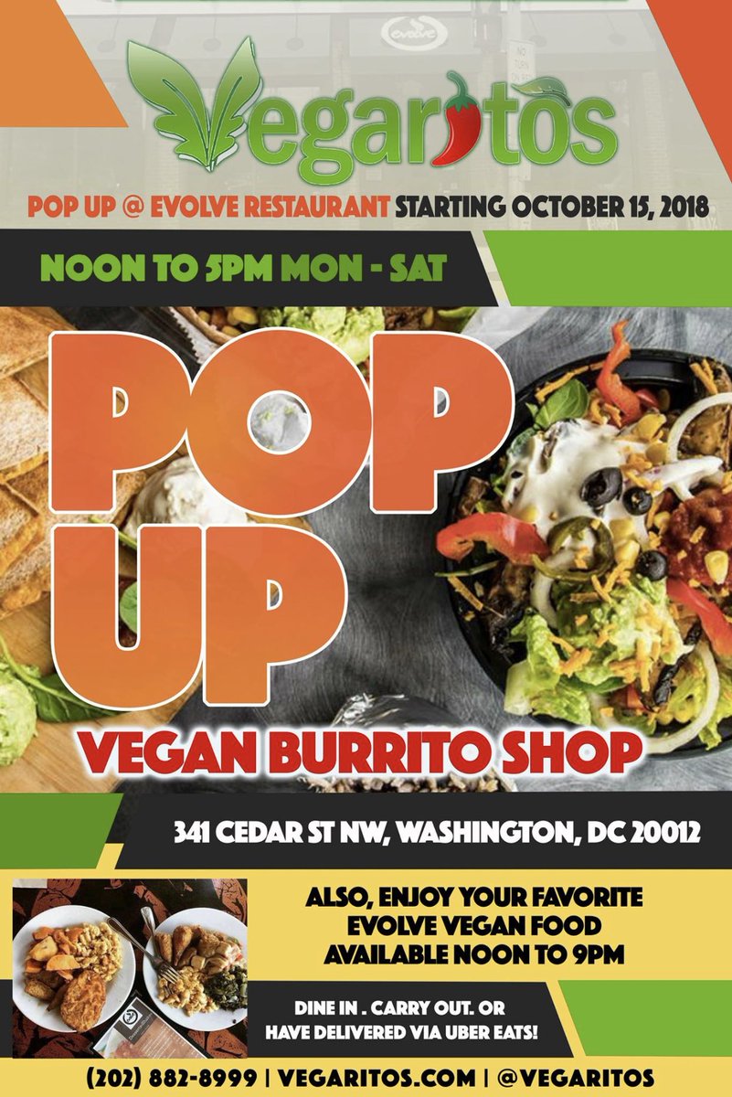 Vegaritos's tweet photo. Meet us at @EvolveVegan for lunch this week! https://t.co/dPwKEPXGUC