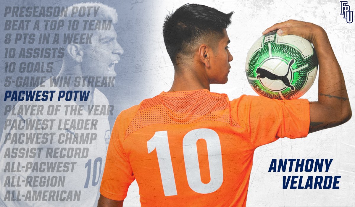 fpusunbirds's tweet photo. โฝ๏ธ: After recording 9๏ธโฃ points last week and helping the 'Birds to their longest win streak in three years, Anthony Velarde was selected as @ThePacWest Player of the Week on Monday afternoon.
MORE: https://t.co/UQU5xGOVg2
#TeamFPU #PacWestMSOC
โ๏ธ๐ฅโฝ๏ธ๐๐๐ช https://t.co/dL9EIXklcK