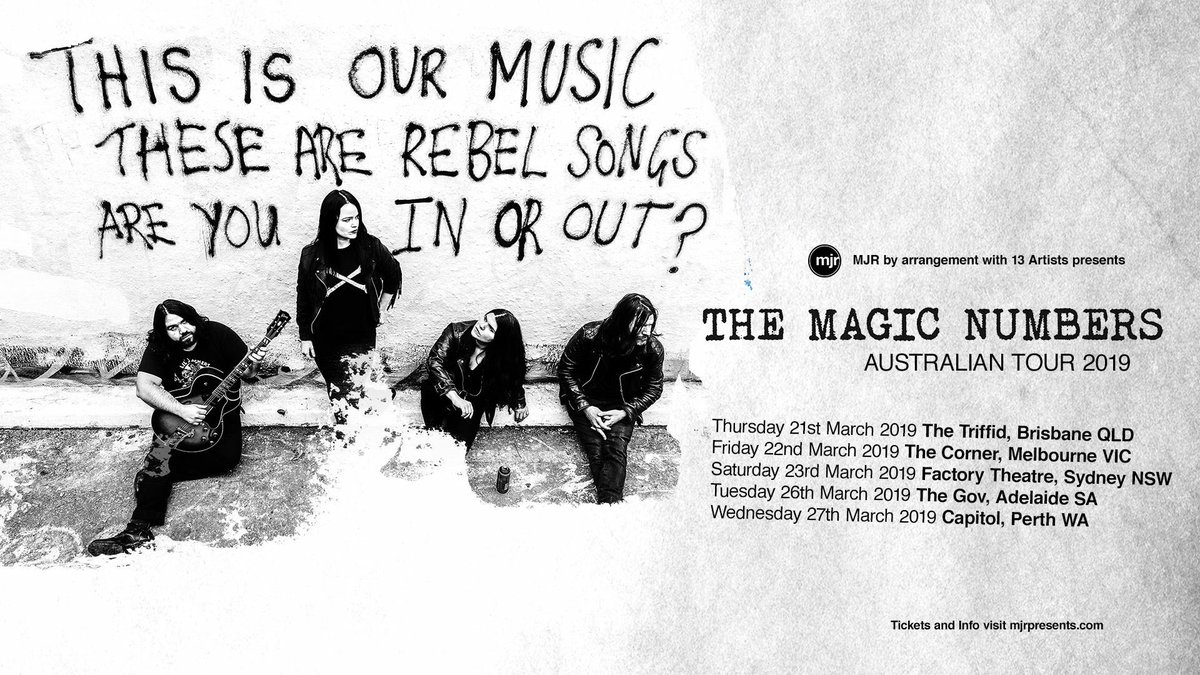themagicnumbers's tweet photo. Yesss!!! We're beyond excited to be heading back to Australia, it’s been far too long. We’ve always loved touring Aus &amp; we intend on making these shows unforgettable.
Tickets on sale this Friday at 9am AEST.
Big love,
TMN x https://t.co/RYWrqIDnfq