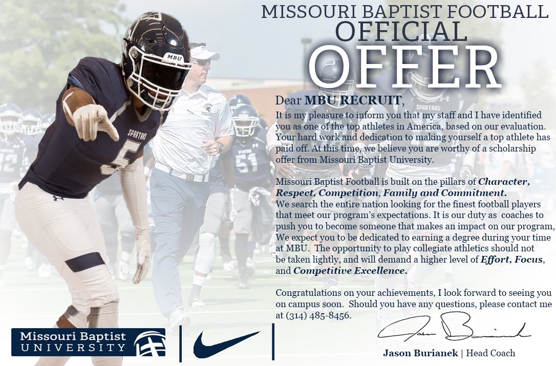 _odjackson's tweet photo. Blessed to say I have received my first offer from Missouri Baptist @Brighton_Hill https://t.co/Ko3Wm24qQj