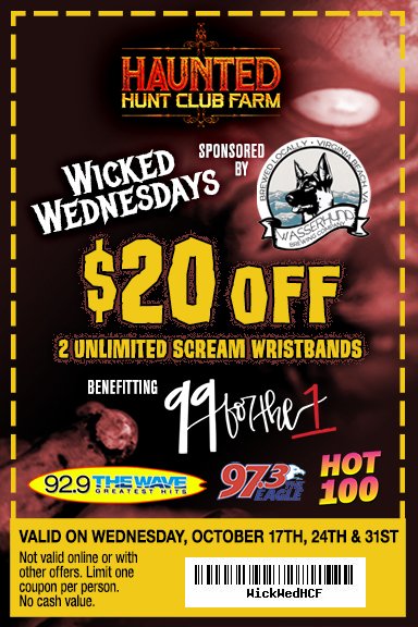 Come on out to Haunted Hunt Club Farm for Wicked Wednesday & Thirsty Thursday! Have fun playing games like Giant Jenga, Cornhole, Yardzee & Labyrinth! All proceeds benefit @99forthe1 and Ronald McDonald House of Norfolk VA.

huntclubfarm.com/event/wicked-w…
huntclubfarm.com/event/thirsty-…