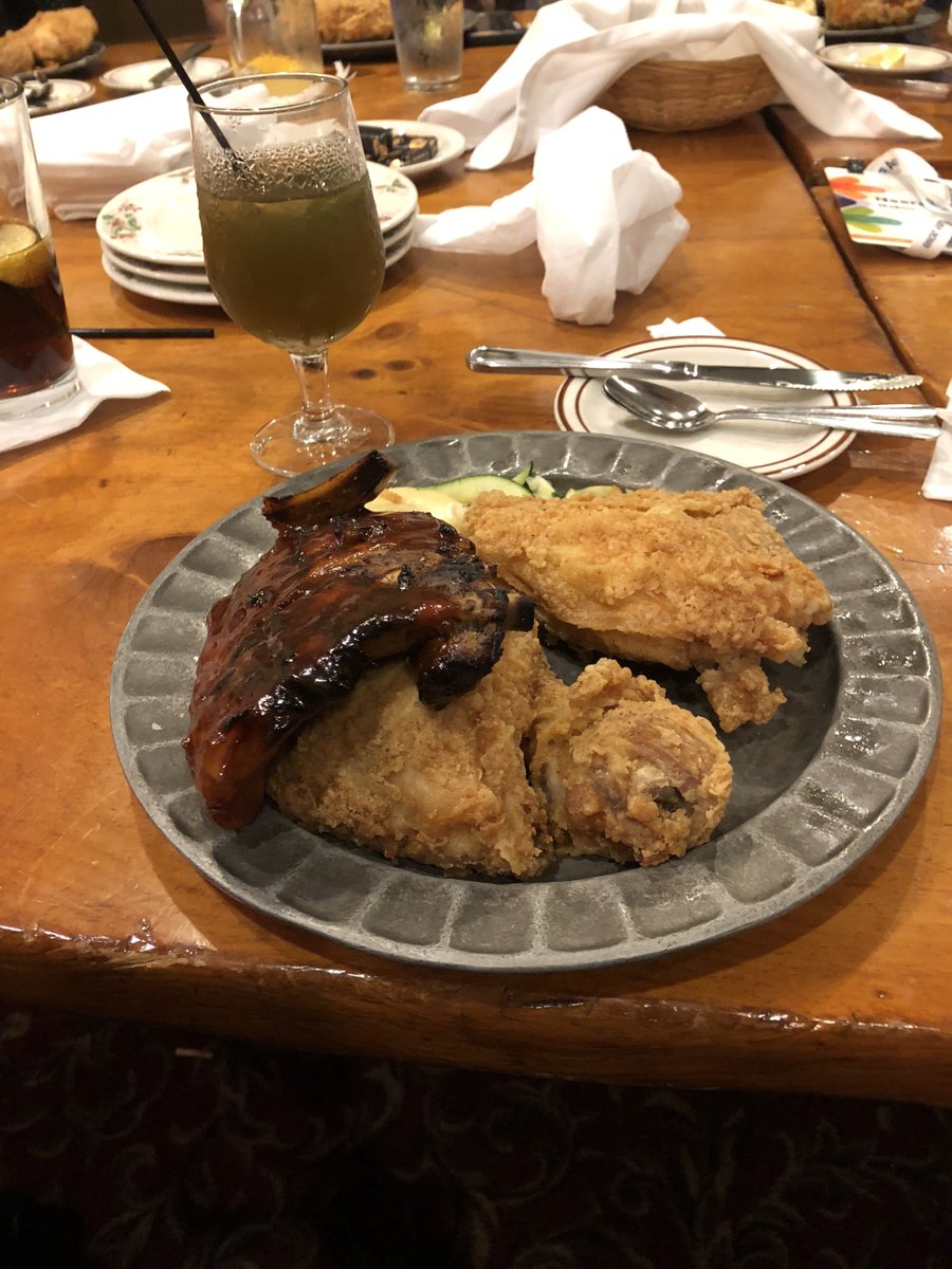 Fried chicken and and ribs.