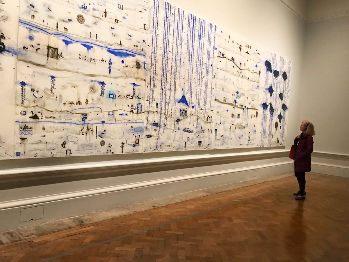 scratch_london's tweet photo. Oceania @royalacademy. Mesmerising. 
Physical perspective on the brilliant five panel piece provided by @itsyourlondon https://t.co/3PxWnVKQ1V