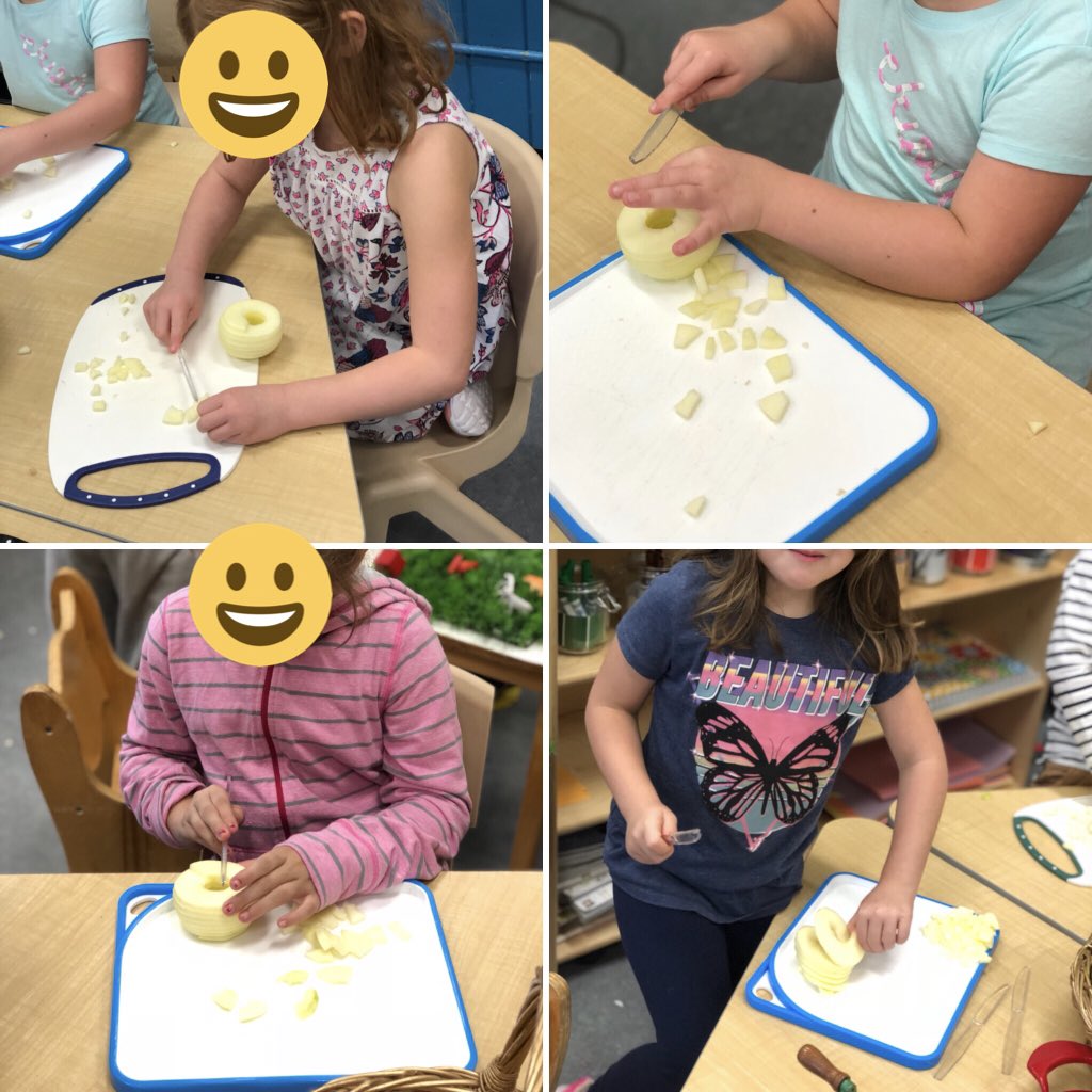 Lace_C's tweet image. We peeled. (We ate the peels - we decided to call it REAL fruit by the foot!!) We cut. We measured. We mashed. We waited and waited. Then finally got to enjoy the fruits of our labour #homemadeapplesauce #learningthroughinquiry #adventuresingradeone @QueenVic_PS