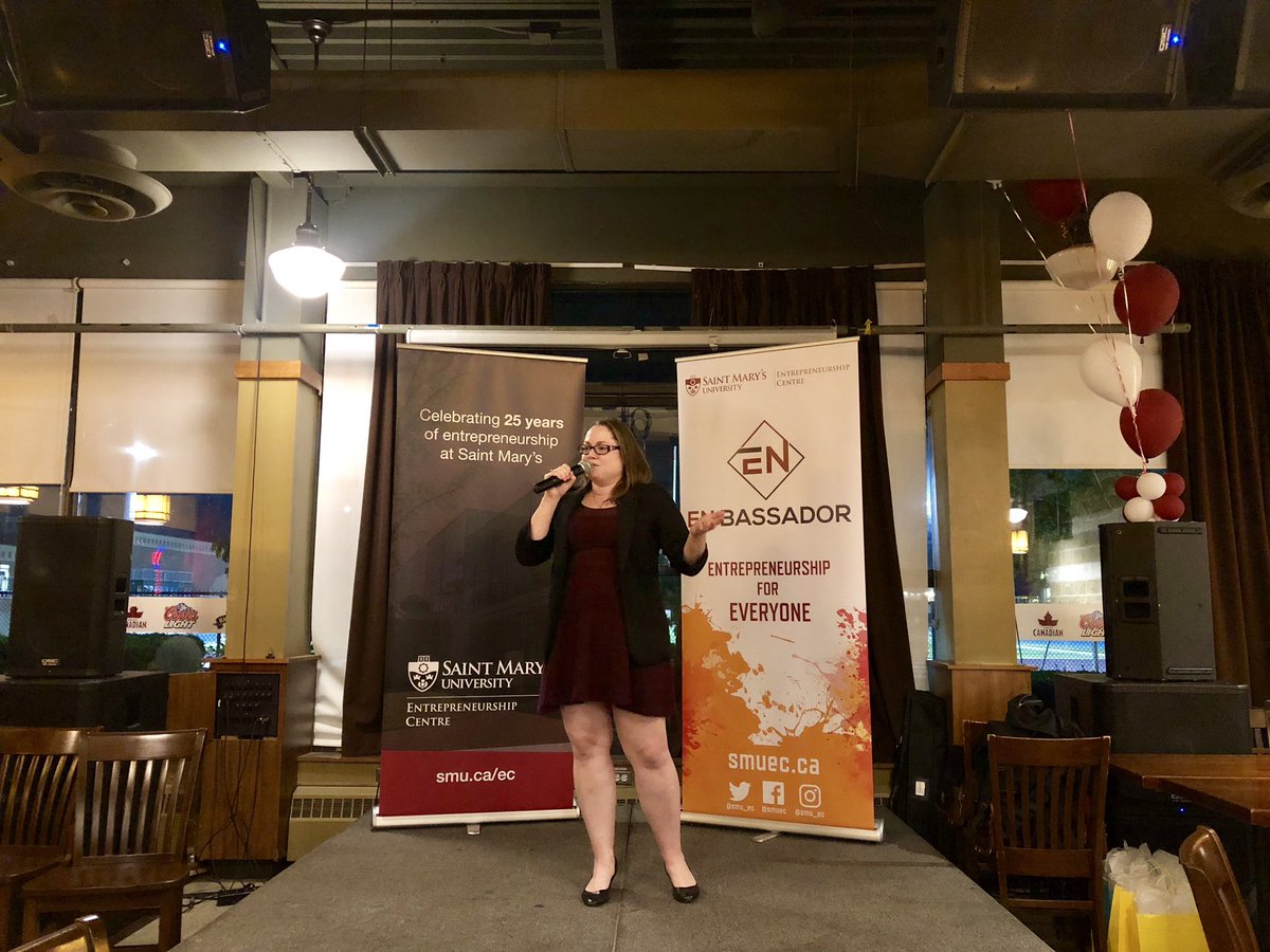 SMUAlumniHfx's tweet photo. SMU Alumni @Kaittouesnard shares her story of how she became an entrepreneur and how she started her company, Crescendo Events.

#smuhalifax #smualumni #dowhatyoudo #SmallBusinessWeek https://t.co/K2hQY2Wc5T