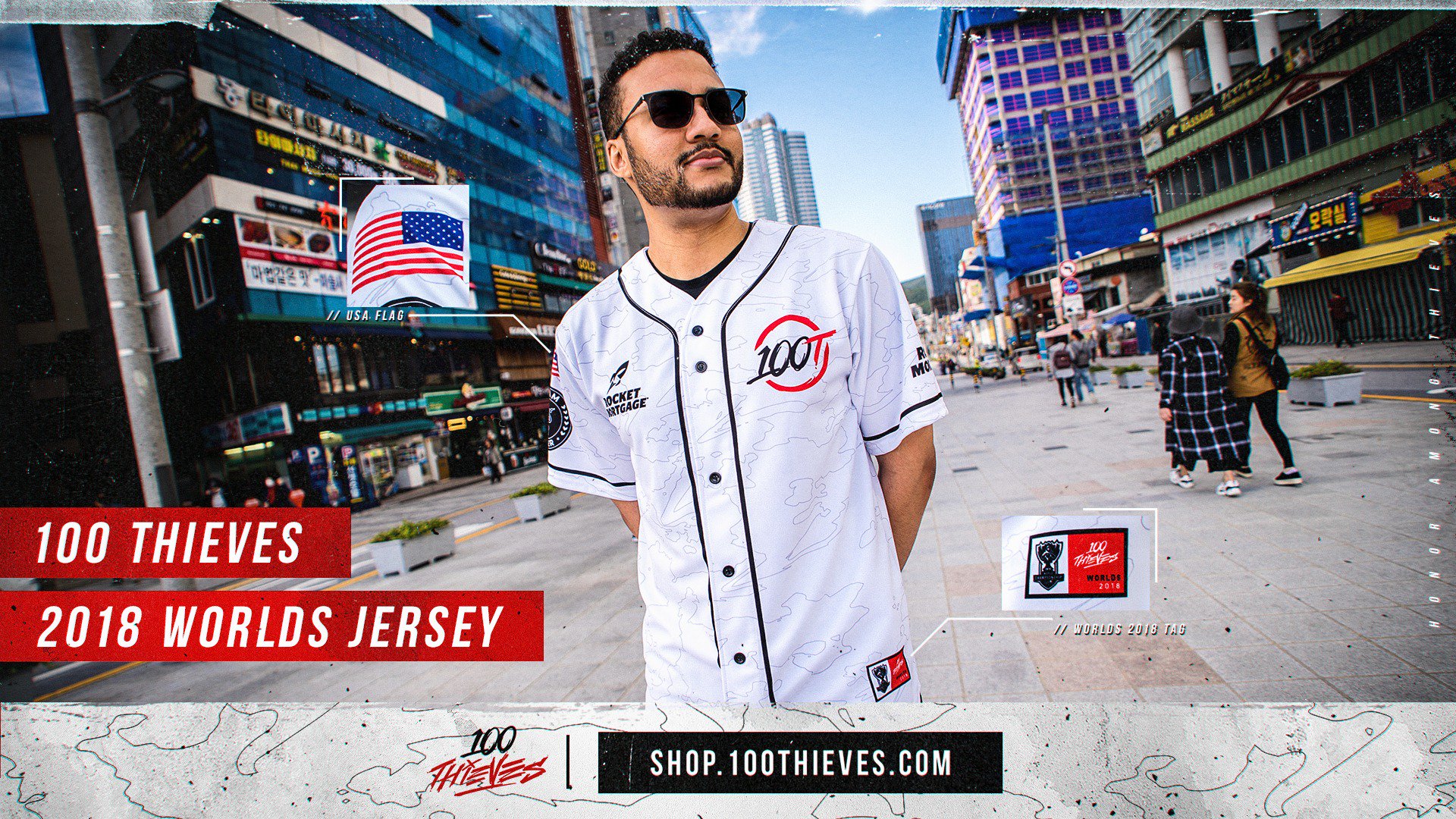 en "100 Thieves 2018 Worlds Jersey Available now. #Worlds2018 https://t.co/mX5Z04Uh7h https://t.co/BcVDZxbcTX" / Twitter
