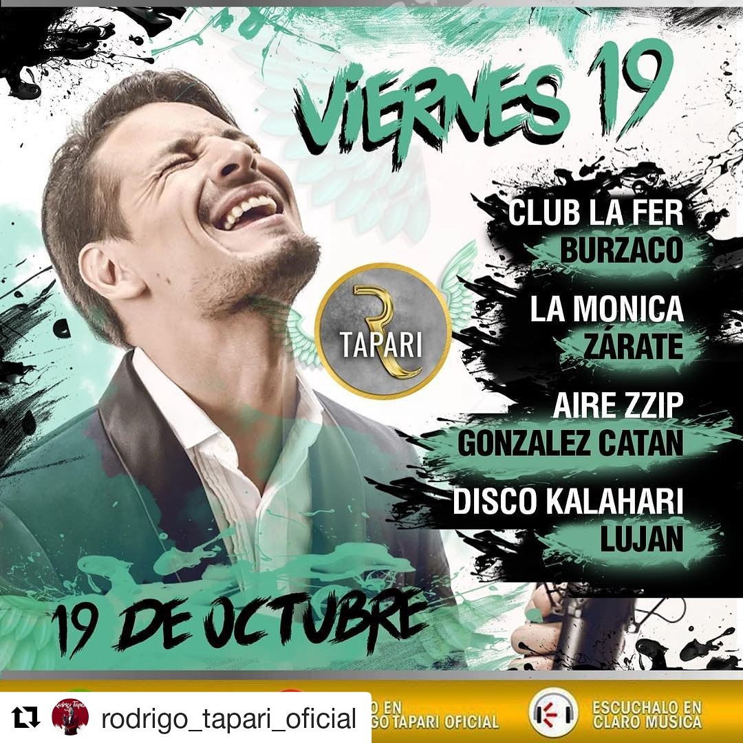 prodalarcon's tweet photo. #Proximofinde✓ @RTapari #ShowsBuenosAires✓ 👇🏻🎶 https://t.co/wad1gfpxCc