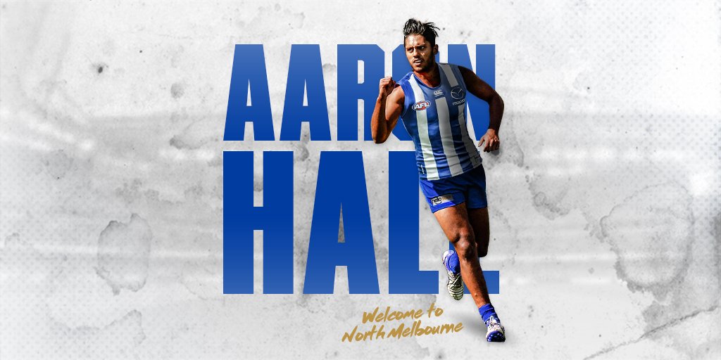 Welcome to North Melbourne, <a href="/aaron_hall33/">Aaron Hall</a>.

We've acquired the damaging midfielder in exchange for pick 68.

More 👉 bit.ly/NorthGetsHall #BeAShinboner