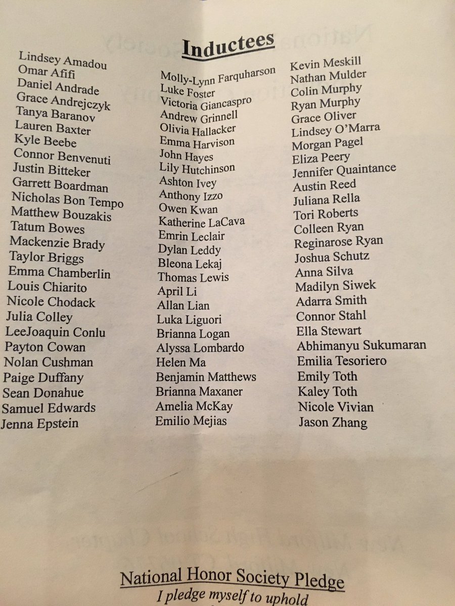 Congratulations to the 2018 NHS inductees! #nmhspride #4pillars