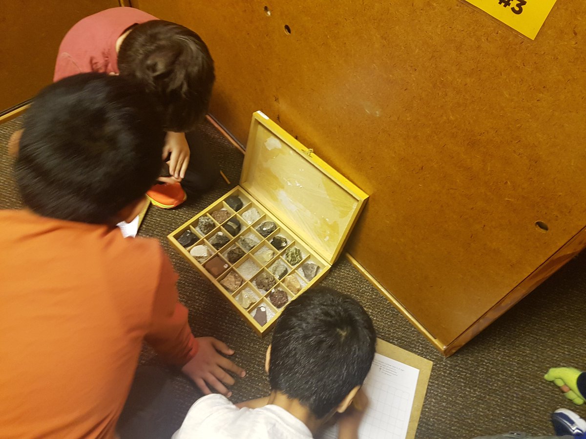 Soaringingrade3's tweet photo. So much fun at the Glenbow Museum! Students examined rocks and classified them as igneous, metamorphic, or sedimentary. #jrgeologists @Glenbow #hawkwood3s https://t.co/aWnt9SQy3b