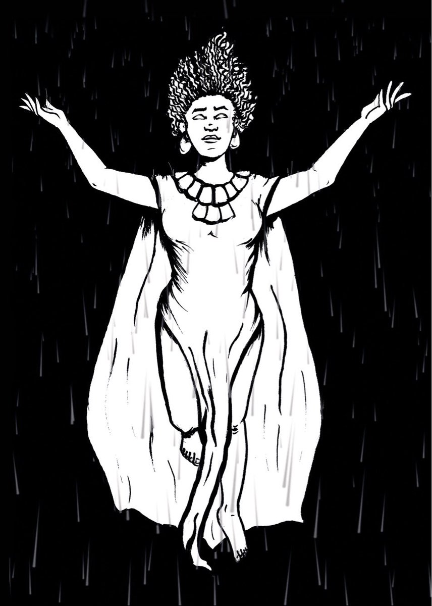 SammyWardDraws's tweet photo. An elixir of life, the celestial grace of Mujaji brings rain and good health.
#inktober2018 #inkoffering #africandeity #deities https://t.co/BuynXuSru1