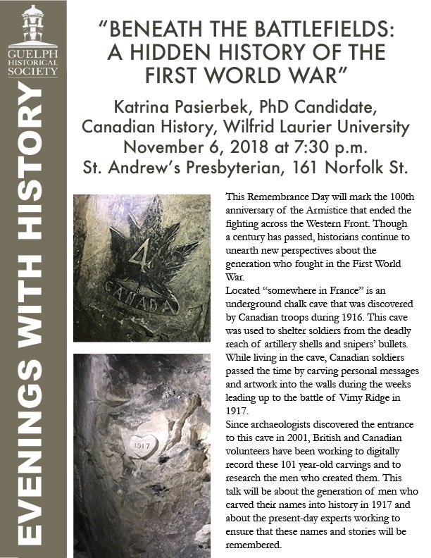 Hidden History of First World War presented by @GuelphHistSoc Tuesday November 6 at 7:30 p.m.
