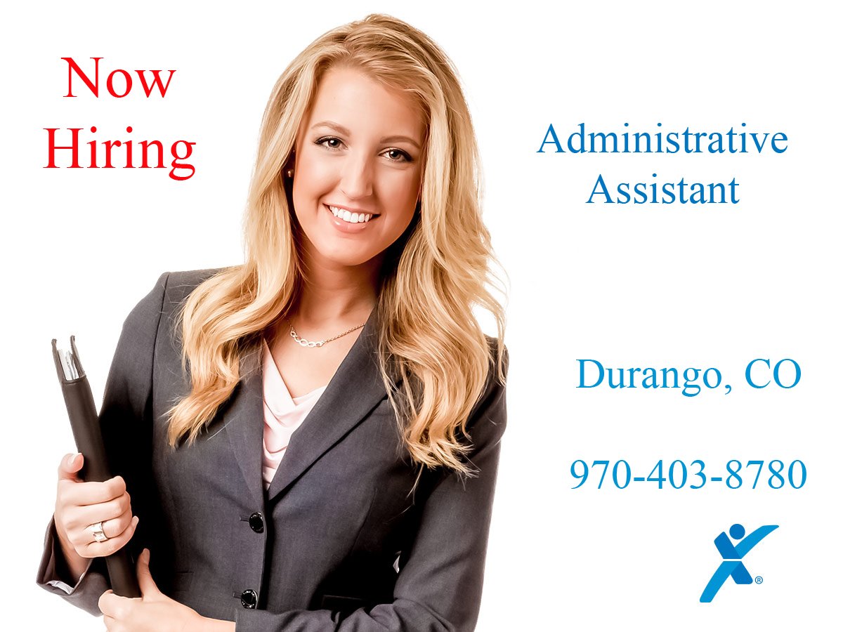 ExpressDurango's tweet photo. We have new positions to fill. From Receptionist to Administrative Assistant. If you have administrative skills and looking for a job then we can help. Call to apply or just to learn more. https://t.co/nAMx5WxDl6