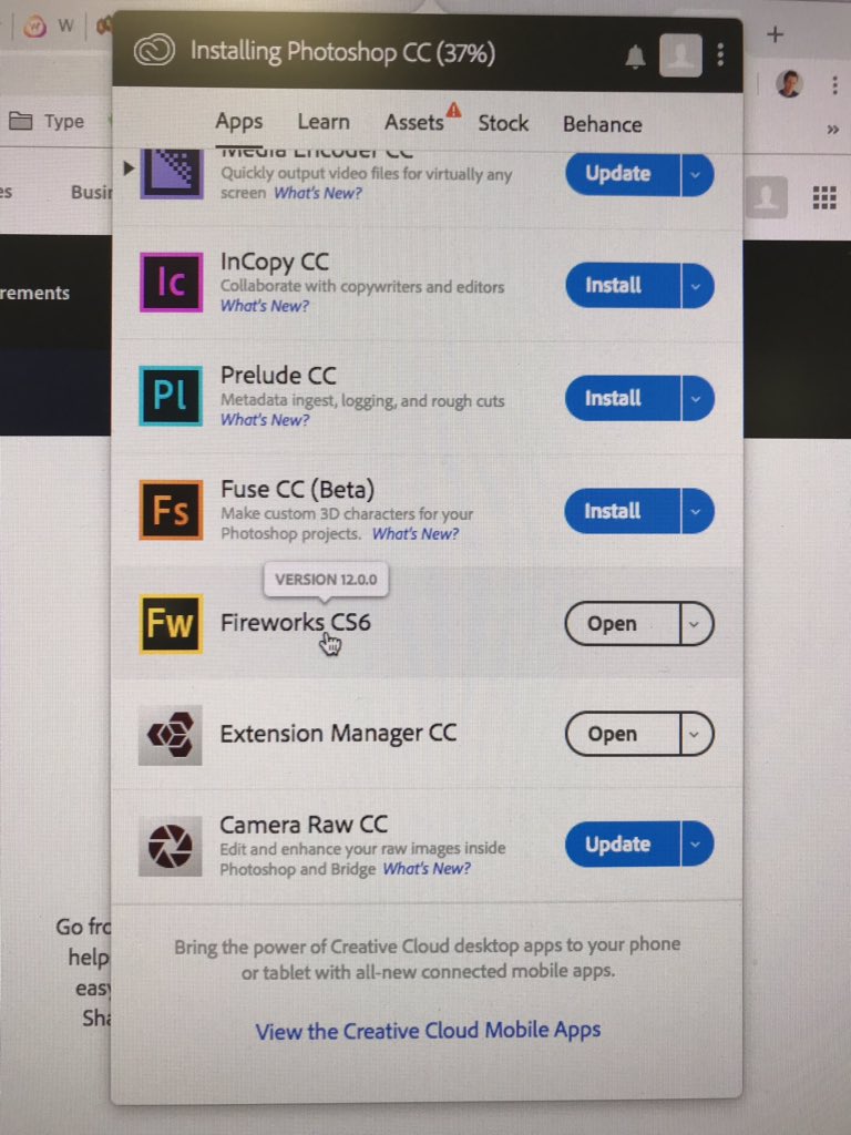 tmyk80's tweet photo. Maybe one day @creativecloud will surprise us and have a  @AdobeFireworks update. https://t.co/SDdHeKRvDM
