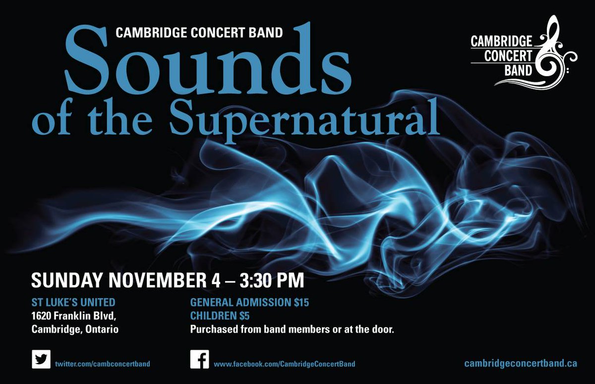 CambConcertBand's tweet photo. Join us at our Fall Concert - Sunday November 4 at St. Luke's in #Cambridge https://t.co/Qfg8U2ubn2