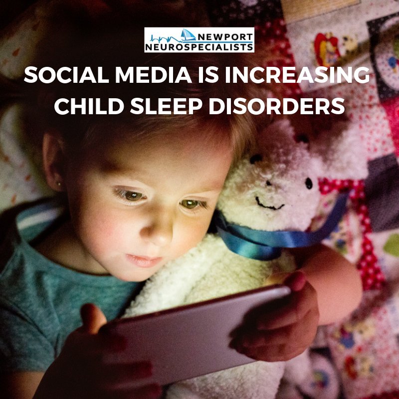 newportneuro's tweet image. According to the latest research, the rise of social media has been correlated with an increase of child sleep disorders such as intense nightmares, sleepwalking, and insomnia 😴 🛏️ We suggest taking electronic devices away from children before bed! #sleepdisorders #socialmedia