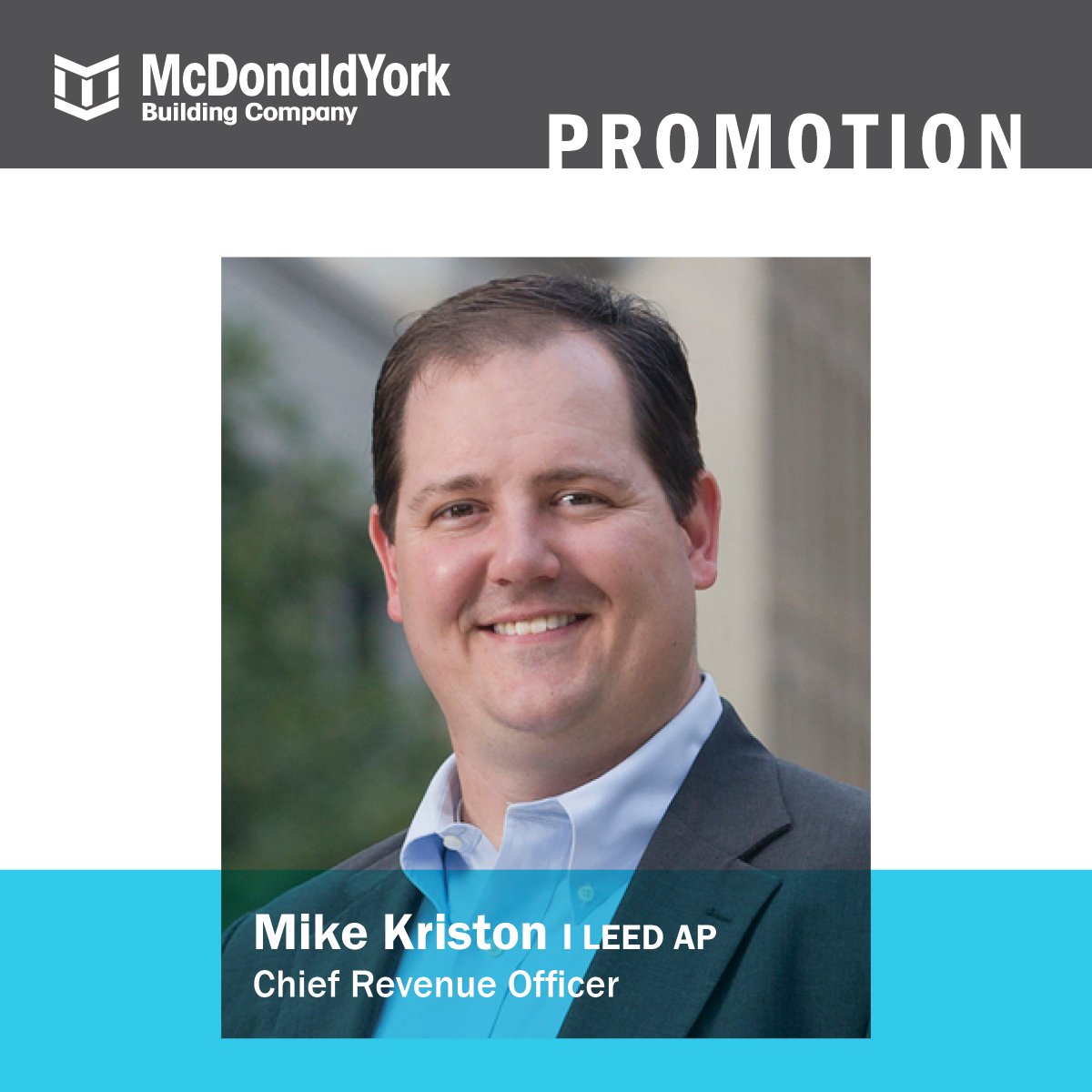 mcdonaldyork's tweet photo. We are pleased to announce the promotion of Michael J. Kriston (Mike) from Senior Vice President to Chief Revenue Officer. Please join us in congratulating Mike on his promotion! Way to go! https://t.co/DfhBajGV1W