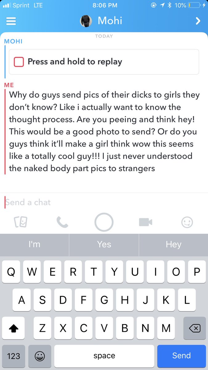 TaylorSinila's tweet photo. #StopRandomDickPics but I literally wanna know the thought process https://t.co/oaKPN6dAJc