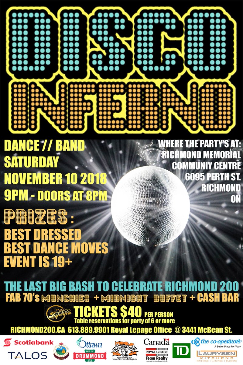 Richmond2018's tweet photo. Want to sit with your friends and family at Disco Inferno? Now you can arrange a table by filling out the form here: https://t.co/0EkMijyvW1 https://t.co/2PAynOxXK9