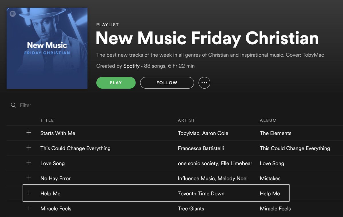 becrecordings's tweet photo. Thanks for the playlist love @spotify! Listen to @7eventhtimedown's HELP ME alongside a ton of other rad artists on New Music Friday Christian: https://t.co/XPbUza3h0x https://t.co/1pD1NLUsQS