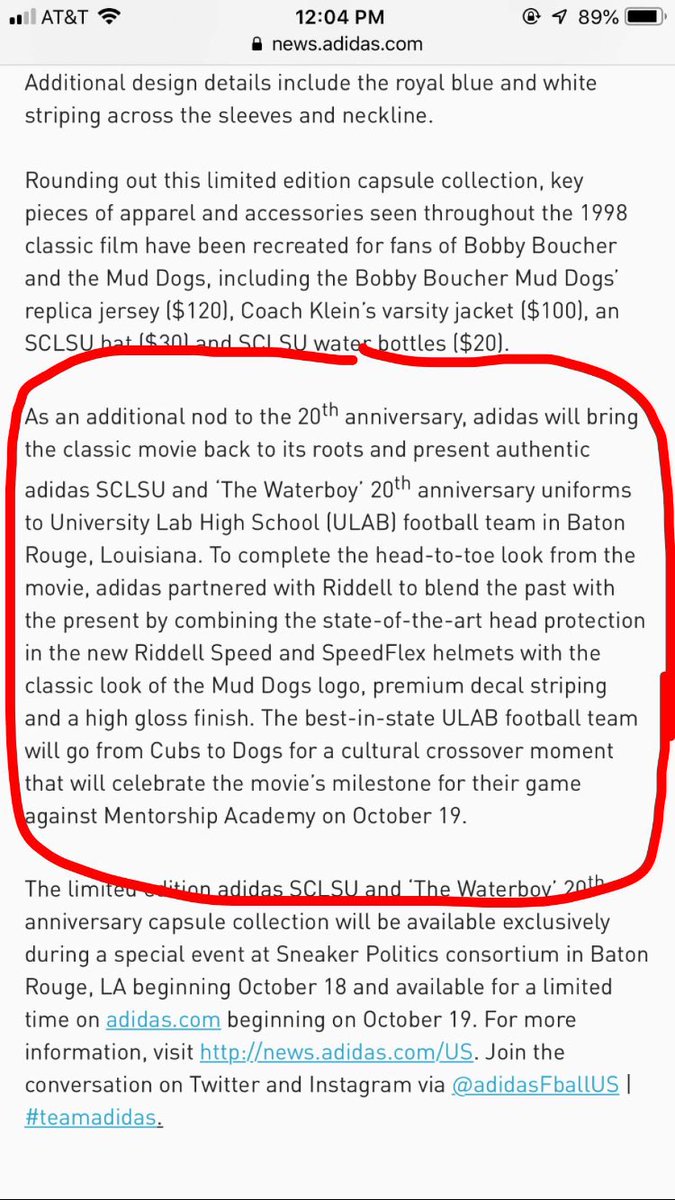 LAFBReport's tweet image. 🚨🚨THIS IS NOT A DRILL!! 🚨🚨
.@adidasFballUS has partnered with @UHScubathletics to bring the SCLSU MudDogs to life! To celebrate the 20th anniversary of the film, the Cubs will wear this ‘Waterboy’ inspired uniform Friday night vs Mentorship! #LAHSFB #MyMamaSaid