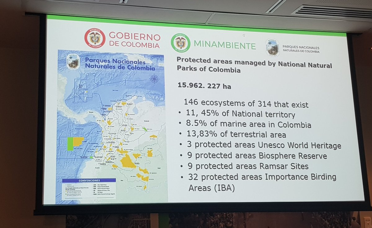 aciucn's tweet photo. Congratulations to Julia Londoño @IUCN #WCPA DepChair on Colombia's #ProtectedArea wins: #AichiTargets, #SDGs, Indig&amp;effective #iucngreenlist management #naturebasedsolutions #ecosystemservices #education #oecm #partnership #NatureForAll @ParquesColombia @ParksVictoria #IPLC2018 https://t.co/WyY1CGdpVb
