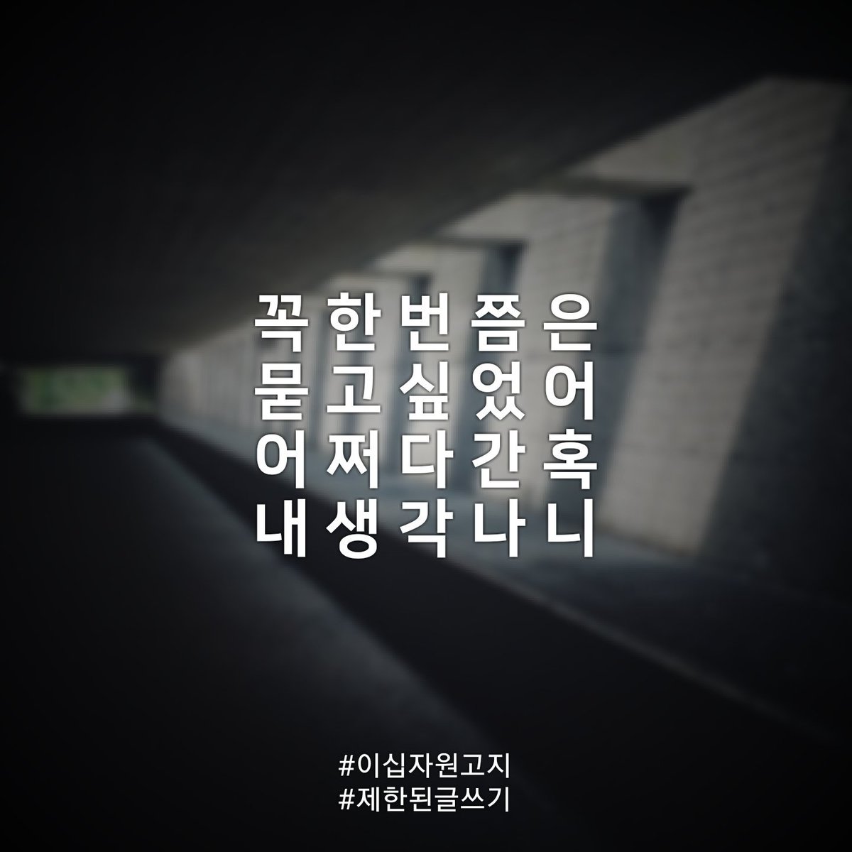 난 어 쩌 다 간 혹 생 각 나 길 래

#이십자원고지 
#제한된글쓰기