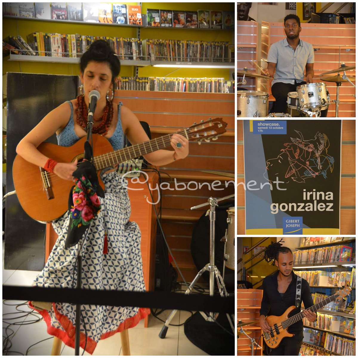 yabonement's tweet photo. 🎶🎤🎸@IrinaGonzalezM est venu à @GIBERT_TOULOUSE nous jouer des nouveaux morceaux qu'elle jouera au @LeMetronum samedi 20 octobre avec 13 musiciens🎸🎹🎺🎻🥁🎶👏👏!! https://t.co/jX4w5xwcbl