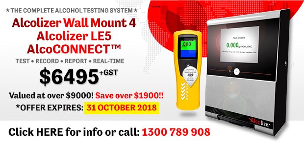 Offering the complete #alcoholtesting solution - conduct mobile and fixed unit alcohol testing and then access results anywhere, anytime. #alcolizer #workplacesafety Visit: bit.ly/oct2018offer
