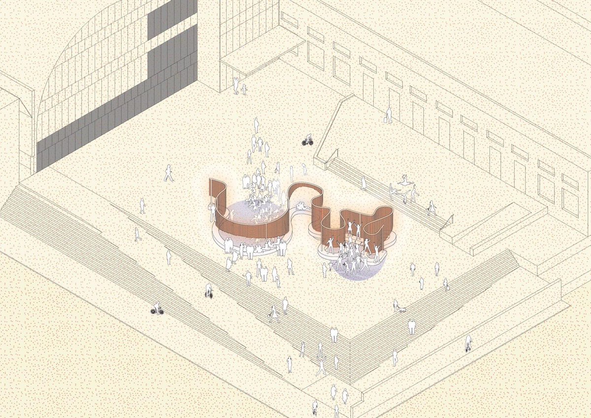 OfficeFeuerman's tweet photo. Office Feuerman’s shortlisted entry,  CURTAIN OF CURIOSITIES, for the 2019 @maasmuseum Architecture Commission. See link for a detailed description: https://t.co/m6HjBCJo2v #betterlucknexttime https://t.co/IHrxweHM2g